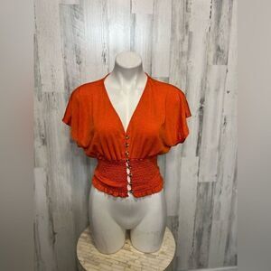 Love j Orange blouse